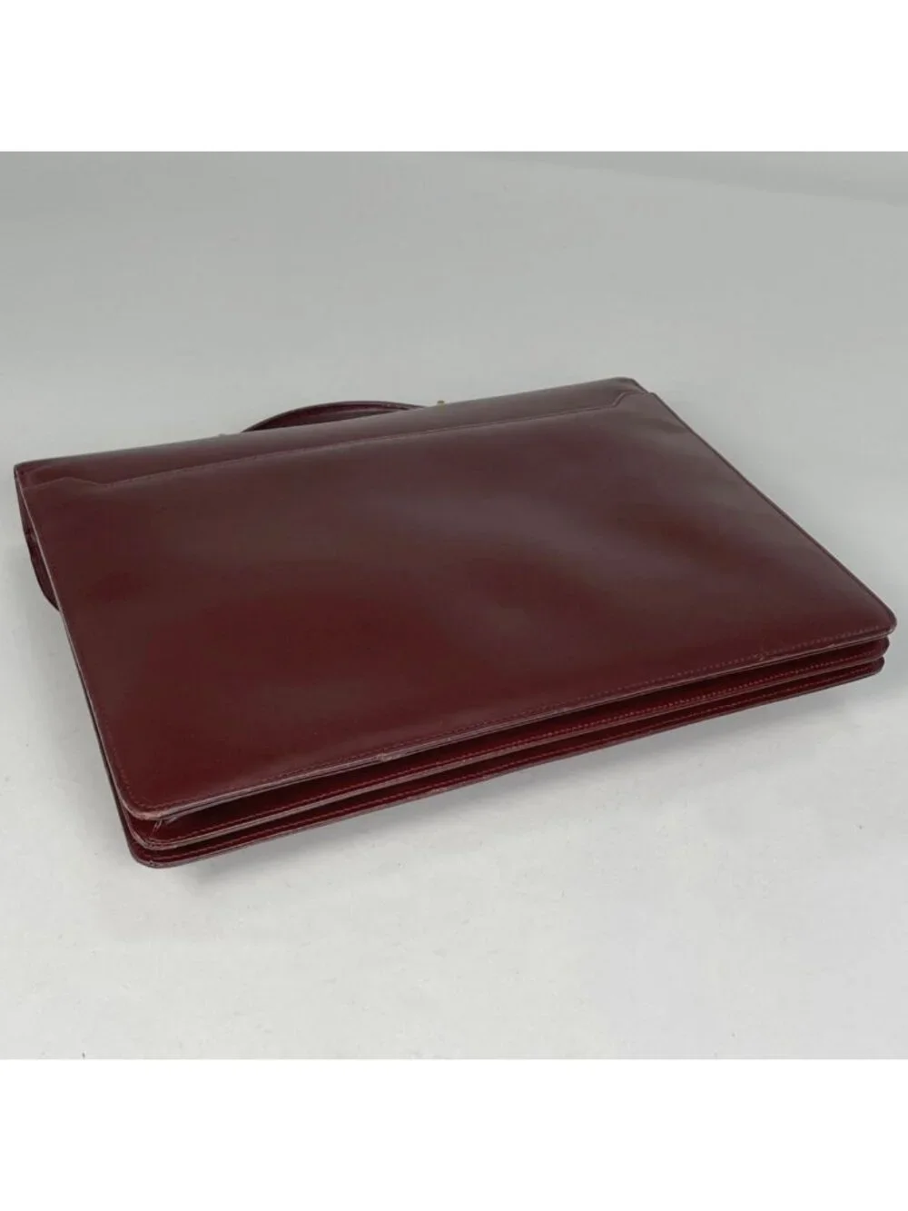 Cartier Must Line Business Briefcase Leather Bordeaux